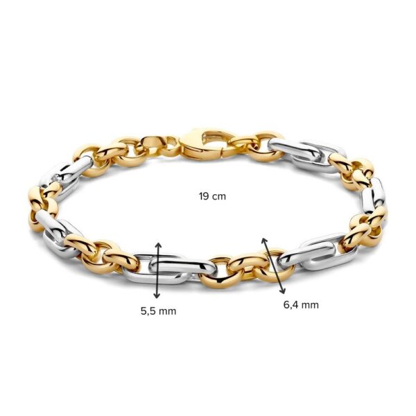 14 krt gouden Armband bicolor - Afbeelding 3