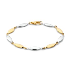 14 krt gouden Armband bicolor