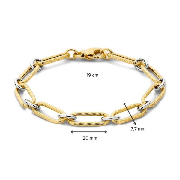 14 krt gouden Armband bicolor - Afbeelding 2