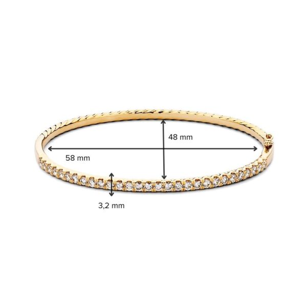 14 krt gouden Armband geelgoud briljant 1,56 crt. - Afbeelding 2