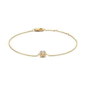 14 krt gouden Armband geelgoud briljant 0,14 crt.