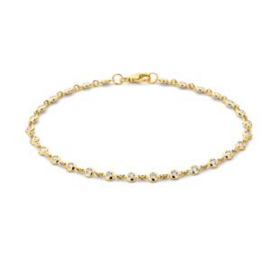 14 krt gouden Armband geelgoud briljant 0,61 crt.