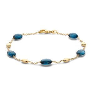 14 krt gouden Armband geelgoud edelsteen