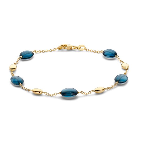 14 krt gouden Armband geelgoud edelsteen