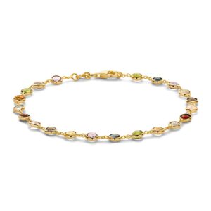14 krt gouden Armband geelgoud edelsteen
