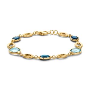 14 krt gouden Armband geelgoud edelsteen