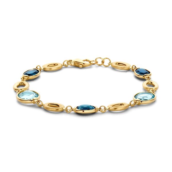 14 krt gouden Armband geelgoud edelsteen