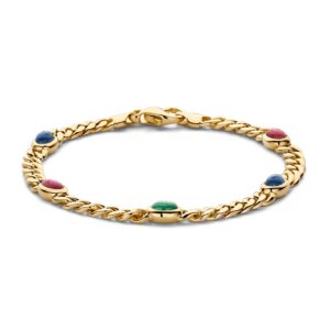 14 krt gouden Armband geelgoud edelsteen