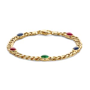14 krt gouden Armband geelgoud edelsteen