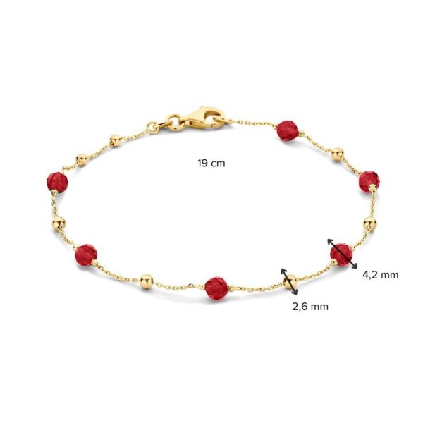 14 krt gouden Armband geelgoud zirkonia - Afbeelding 3