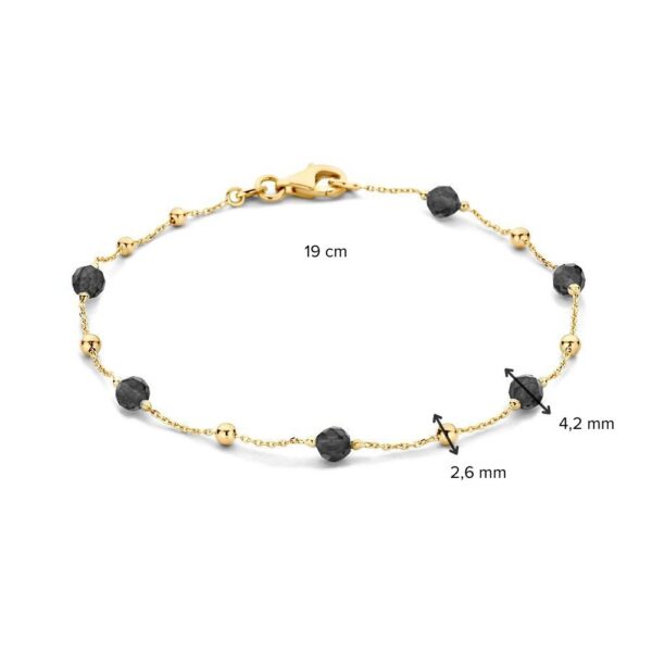 14 krt gouden Armband geelgoud zirkonia - Afbeelding 2