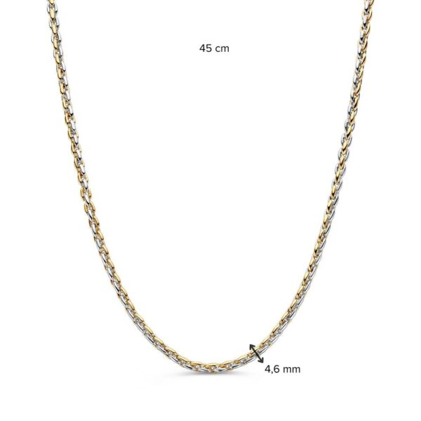 14 krt gouden Collier bicolor - Afbeelding 2