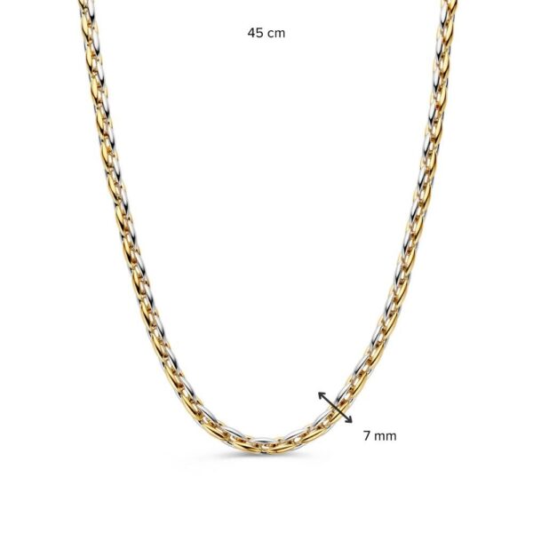 14 krt gouden Collier bicolor - Afbeelding 2