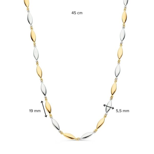14 krt gouden Collier bicolor - Afbeelding 2