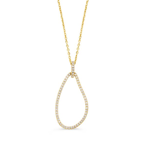 14 krt gouden Collier geelgoud briljant 0,29 crt.