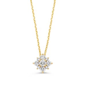 14 krt gouden Collier geelgoud briljant 0,49 crt.