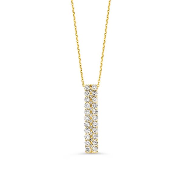 14 krt gouden Collier geelgoud briljant 0,95 crt.