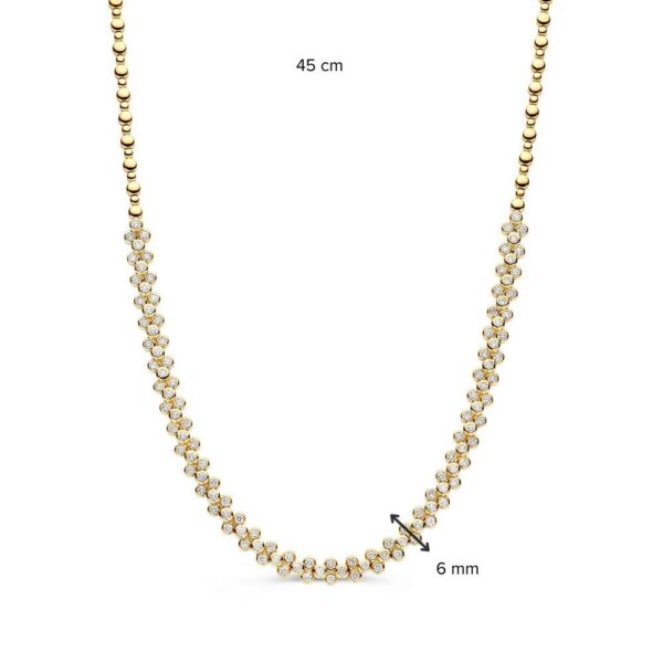 14 krt gouden Collier geelgoud briljant 3.62 crt. - Afbeelding 2