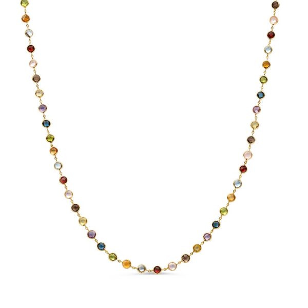 14 krt gouden Collier geelgoud edelsteen