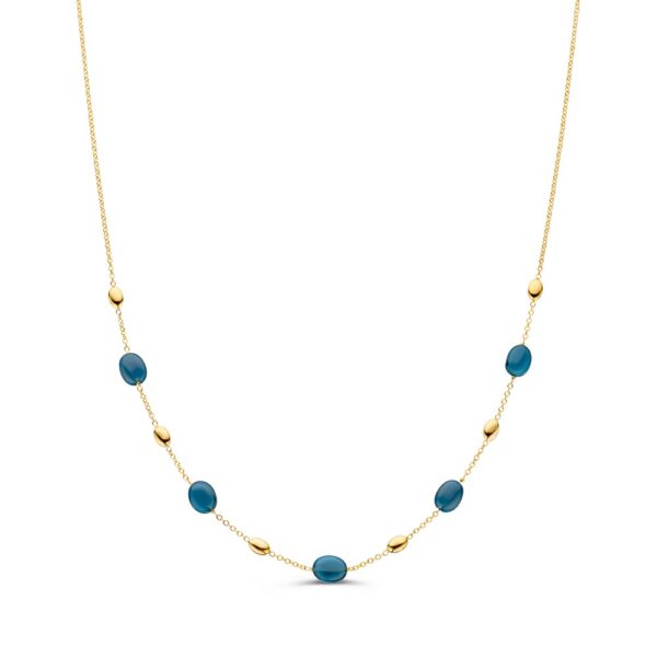 14 krt gouden Collier geelgoud topaas