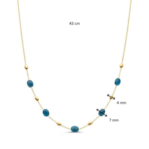 14 krt gouden Collier geelgoud topaas - Afbeelding 2