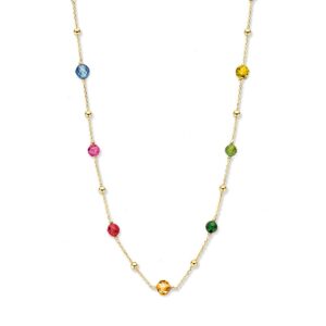 14 krt gouden Collier geelgoud zirkonia