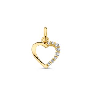 14 krt gouden Hanger geelgoud zirkonia