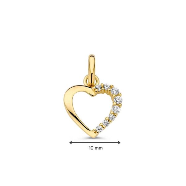 14 krt gouden Hanger geelgoud zirkonia - Afbeelding 2