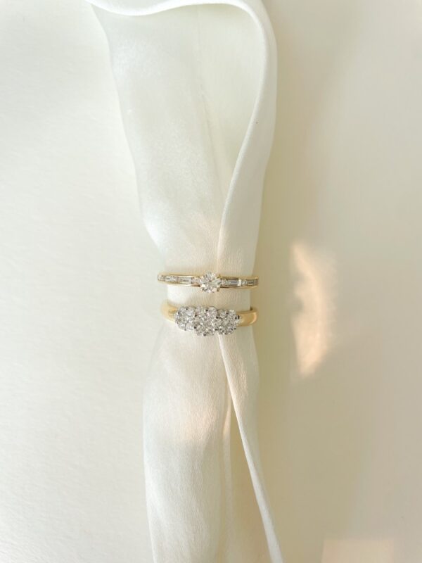 14 krt gouden Ring bicolor briljant 0.52 crt. - Afbeelding 3
