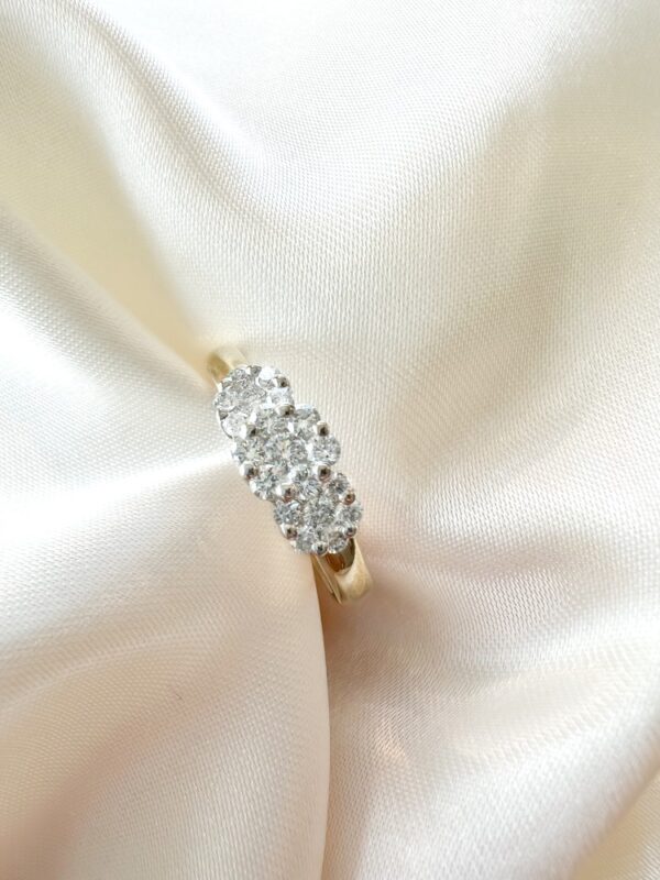 14 krt gouden Ring bicolor briljant 0.52 crt. - Afbeelding 4