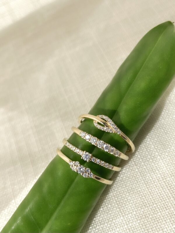 14 krt gouden Ring geelgoud briljant 0.10 crt. - Afbeelding 4