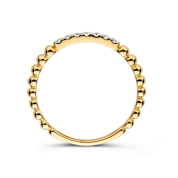 14 krt gouden Ring geelgoud briljant 0.14 crt. - Afbeelding 2