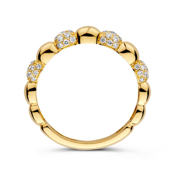 14 krt gouden Ring geelgoud briljant 0.27 crt. - Afbeelding 2