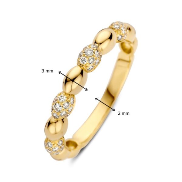 14 krt gouden Ring geelgoud briljant 0.27 crt. - Afbeelding 3