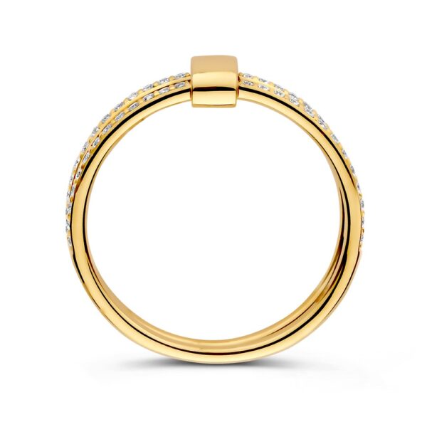 14 krt gouden Ring geelgoud briljant 0.28 crt. - Afbeelding 2