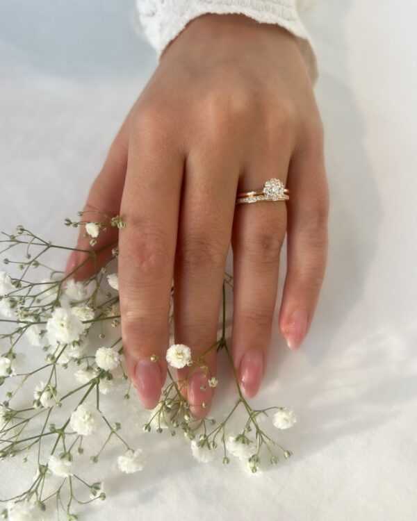 14 krt gouden Ring geelgoud briljant 0.41 crt. - Afbeelding 4