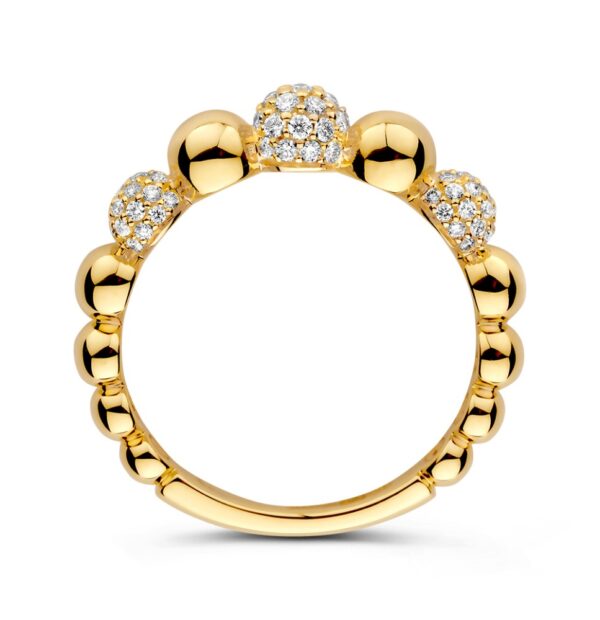 14 krt gouden Ring geelgoud briljant 0.42 crt. - Afbeelding 2