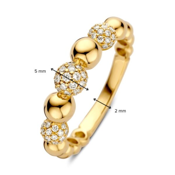 14 krt gouden Ring geelgoud briljant 0.42 crt. - Afbeelding 3