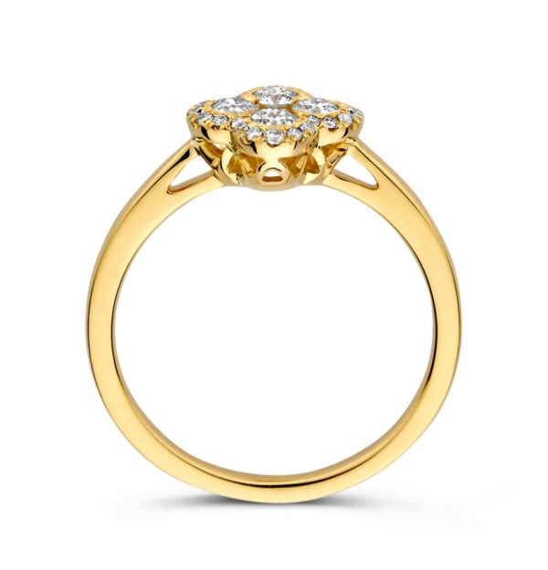 14 krt gouden Ring geelgoud briljant 0.48 crt. - Afbeelding 2