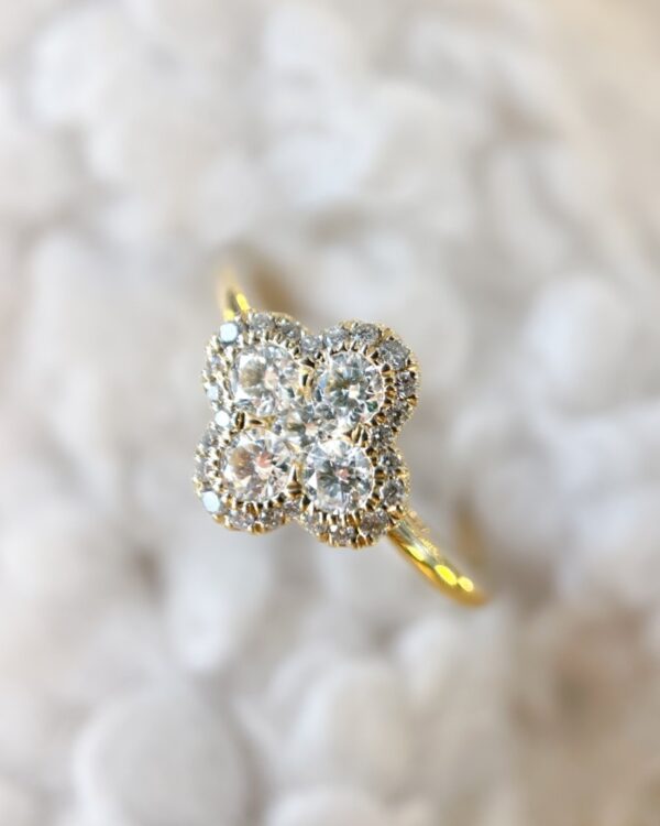 14 krt gouden Ring geelgoud briljant 0.48 crt. - Afbeelding 4