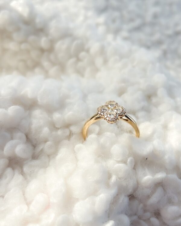 14 krt gouden Ring geelgoud briljant 0.48 crt. - Afbeelding 5