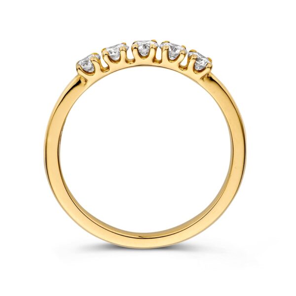 14 krt gouden Ring geelgoud briljant 0,50 crt. - Afbeelding 3