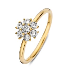 14 krt gouden Ring geelgoud briljant 0.50 crt.