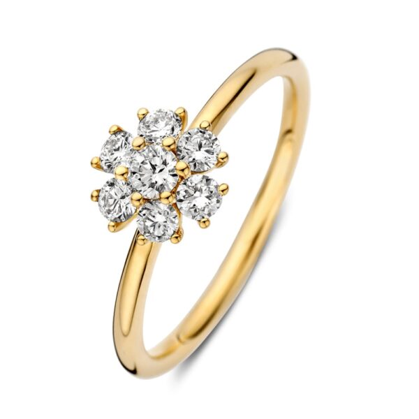 14 krt gouden Ring geelgoud briljant 0.50 crt.