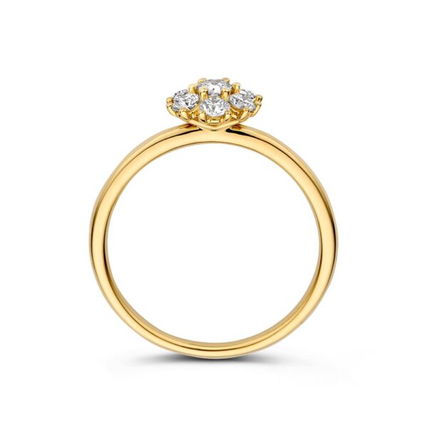 14 krt gouden Ring geelgoud briljant 0.50 crt. - Afbeelding 2