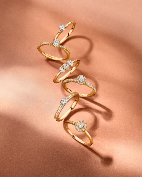 14 krt gouden Ring geelgoud briljant 0.63 crt. - Afbeelding 4