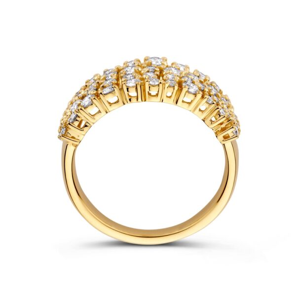 14 krt gouden Ring geelgoud briljant 0.92 crt. - Afbeelding 2
