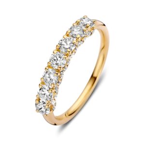 14 krt gouden Ring geelgoud briljant 1.12 crt.