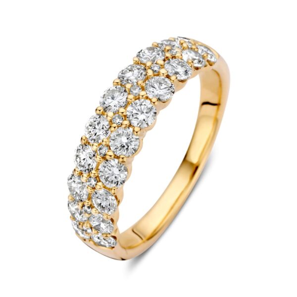 14 krt gouden Ring geelgoud briljant 1.45 crt.
