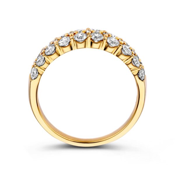 14 krt gouden Ring geelgoud briljant 1.45 crt. - Afbeelding 2